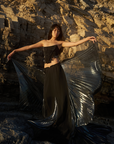 Sea Glass Corset in Whimsy Black