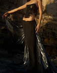 Sea Glass Corset in Whimsy Black
