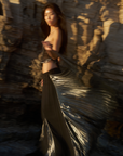 Sea Glass Corset in Whimsy Black