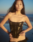 Sea Glass Corset in Whimsy Black