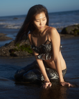 Sea Shell Top in Whimsy Black