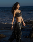 Sea Shell Top in Whimsy Black