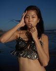 Sea Shell Top in Whimsy Black