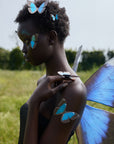 Blue Morpho Face Jewelry