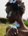 Blue Morpho Face Jewelry