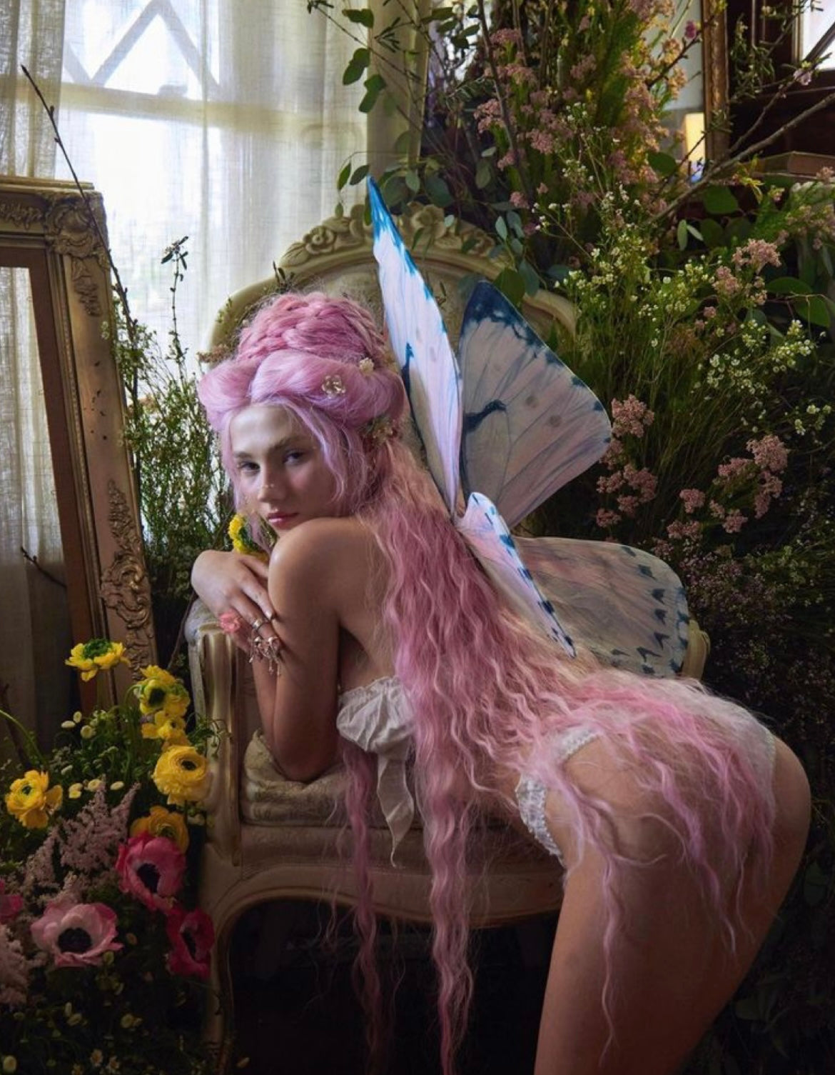 Rosewater Pink Floating Butterfly Wings