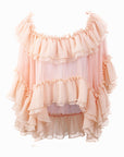 Ruffled Wave Poncho Top