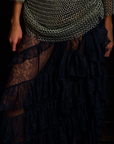 Chapel Veil Lace Maxi Skirt
