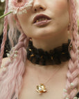 Renaissance Punk Ruffled Spike Collar