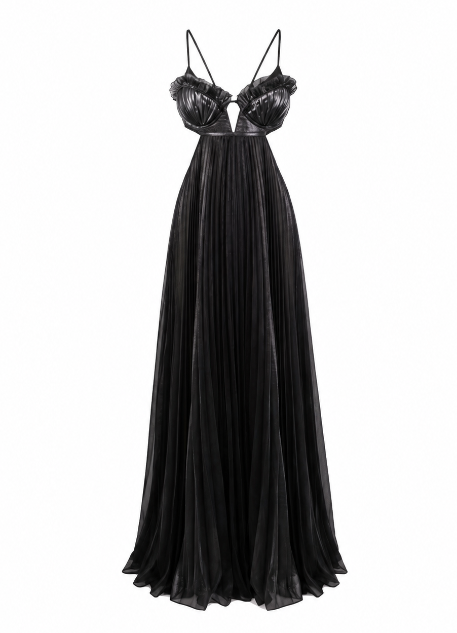 Mermaid Skin Maxi Dress in Whimsy Black