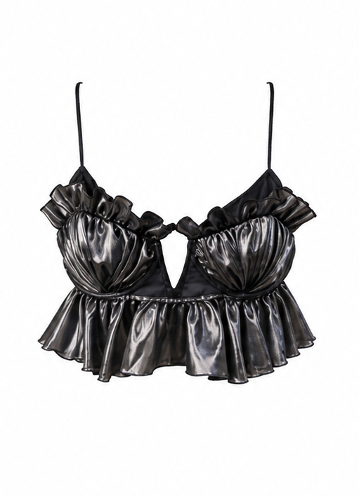 Sea Shell Top in Whimsy Black