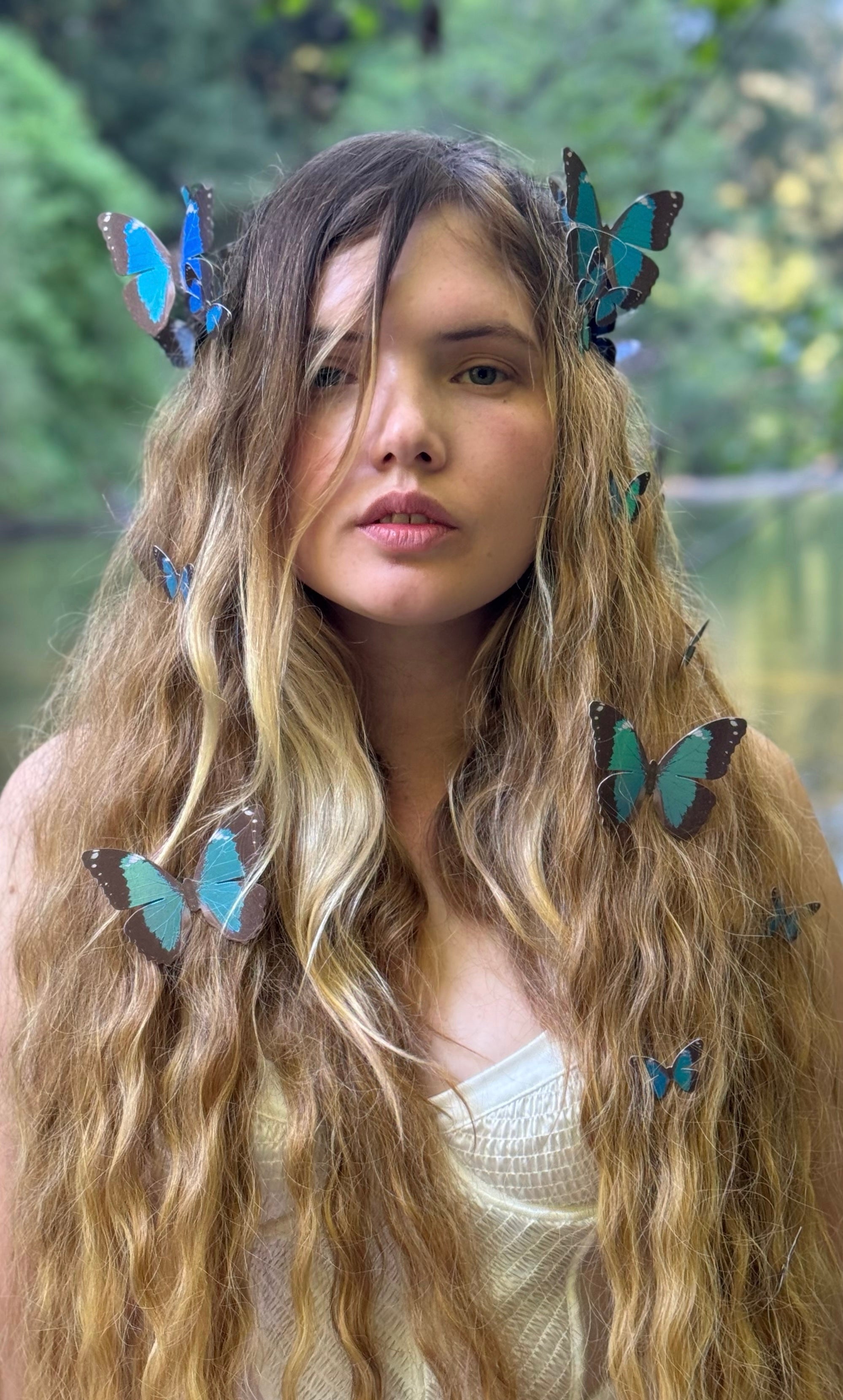 Blue Morpho Butterfly Crown
