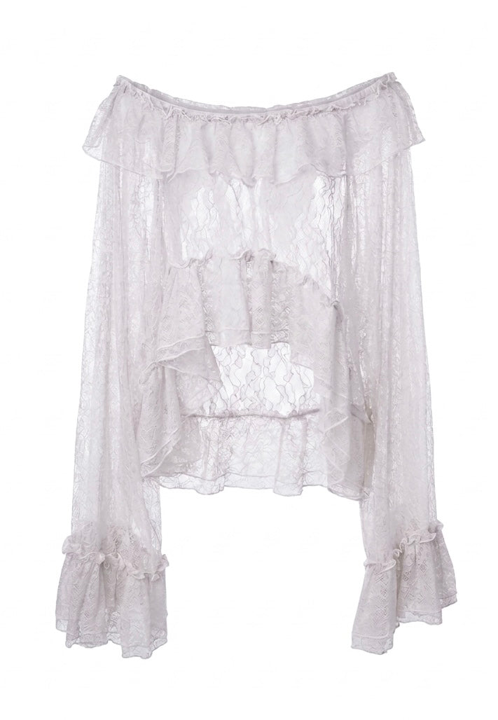 Chapel Veil Lace Poncho Top