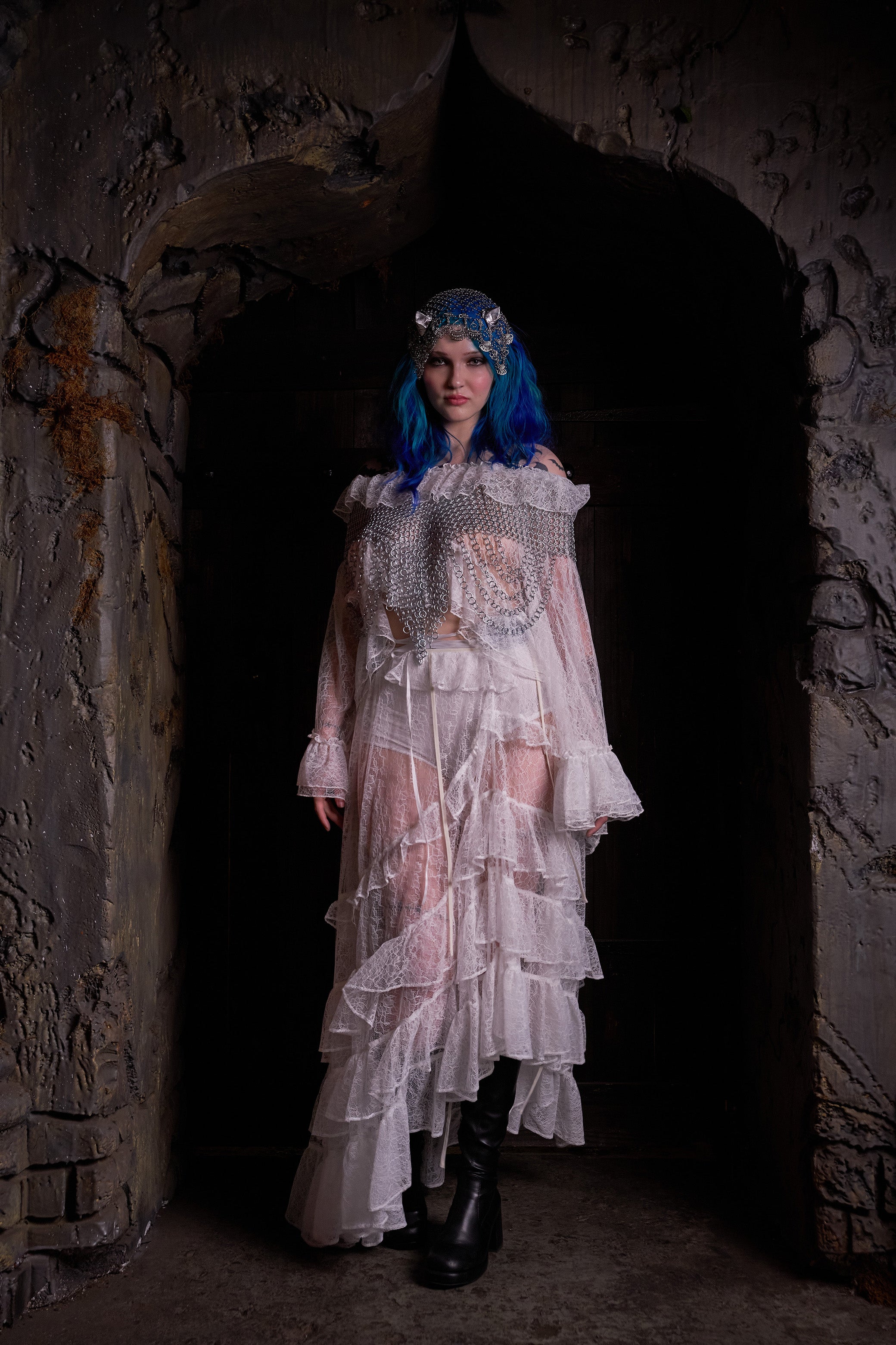 Chapel Veil Lace Poncho Top
