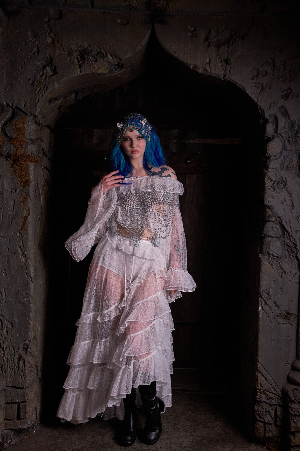 Chapel Veil Lace Poncho Top