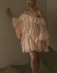 Ruffled Wave Poncho Top