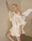 Ruffled Wave Mini Skirt in Jellyfish Organza