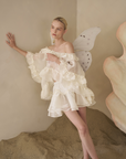 Ruffled Wave Mini Skirt in Jellyfish Organza