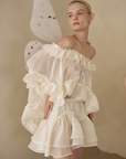 Ruffled Wave Poncho Top in Jellyfish Organza