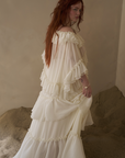Ruffled Wave Maxi Skirt