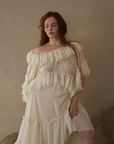 Ruffled Wave Maxi Skirt