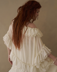 Ruffled Wave Poncho Top