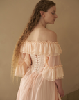 Ruffled Wave Poncho Dress