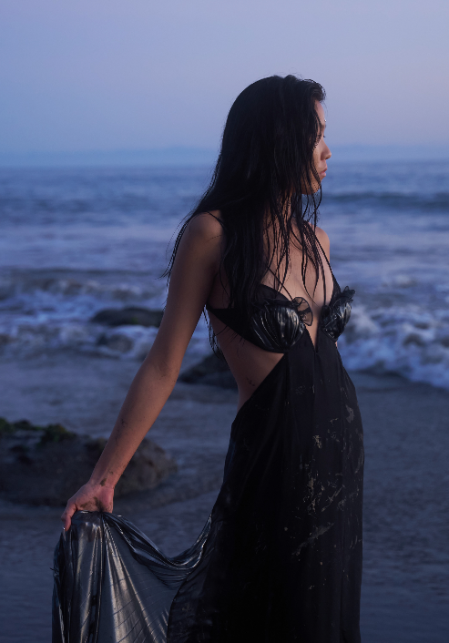Mermaid Skin Gown in Whimsy Black