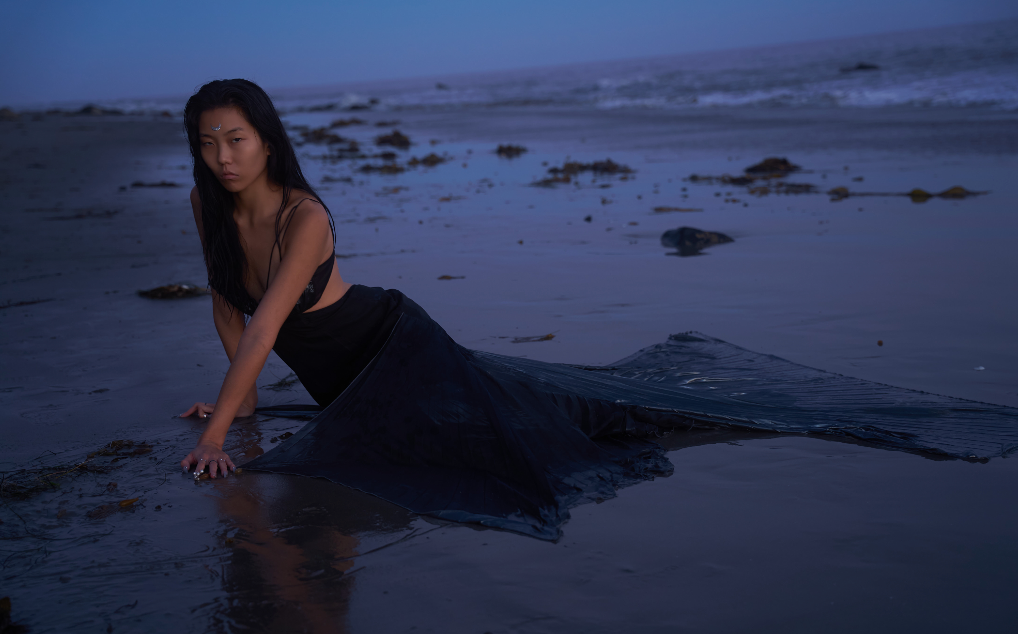 Mermaid Skin Gown in Whimsy Black