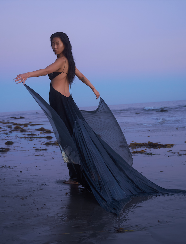 Mermaid Skin Gown in Whimsy Black