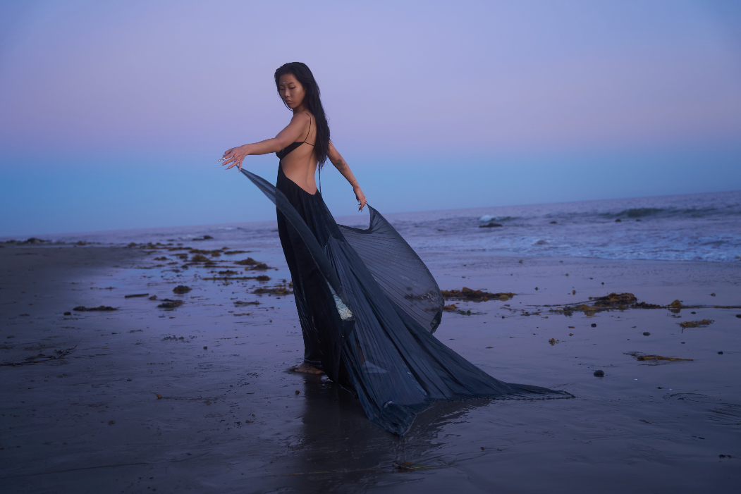 Mermaid Skin Gown in Whimsy Black