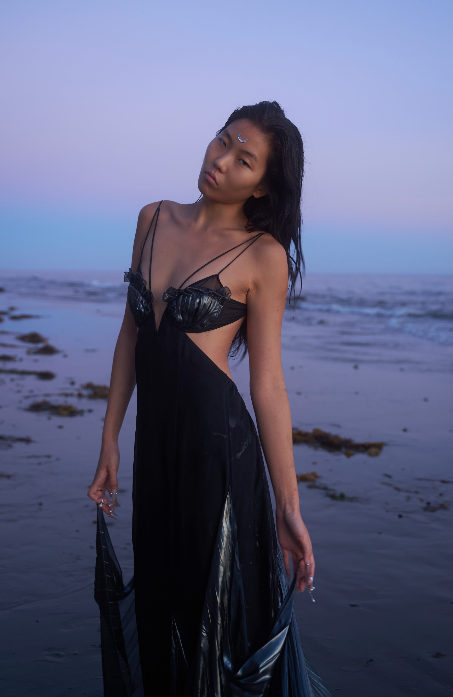 Mermaid Skin Gown in Whimsy Black