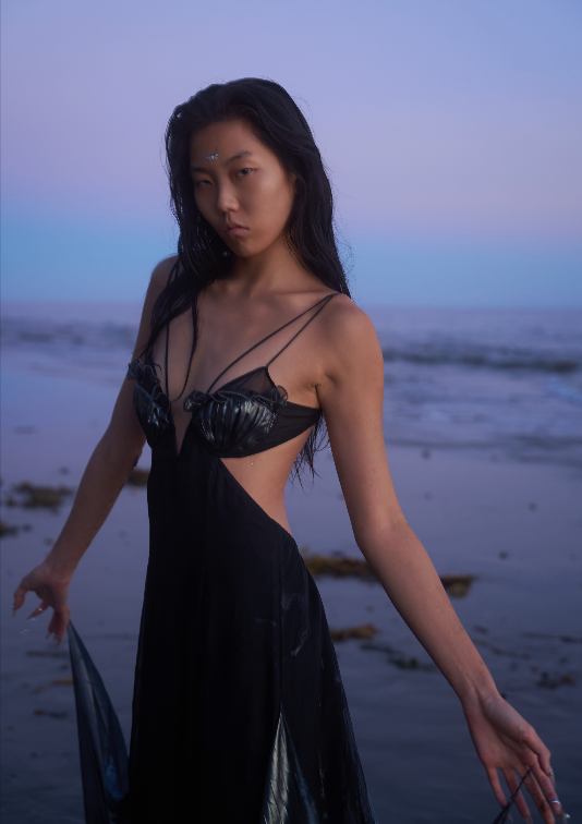 Mermaid Skin Gown in Whimsy Black