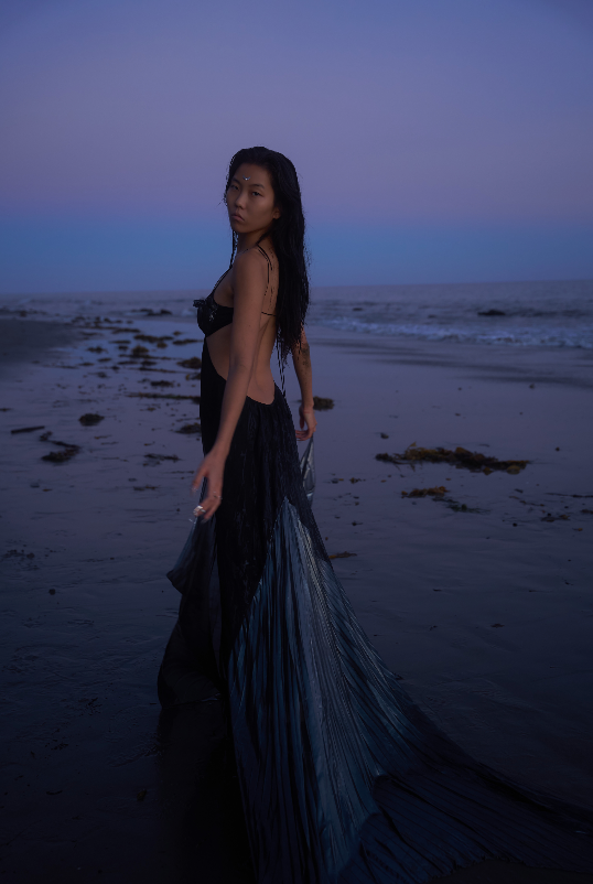 Mermaid Skin Gown in Whimsy Black