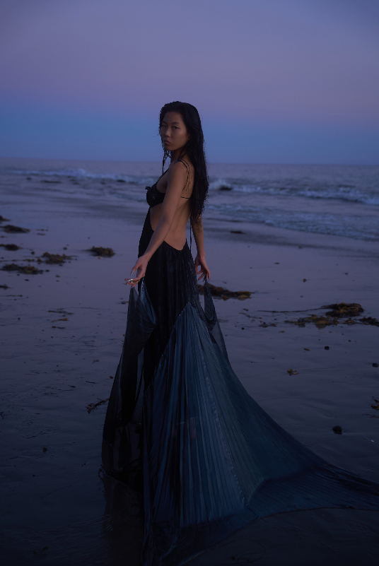 Mermaid Skin Gown in Whimsy Black