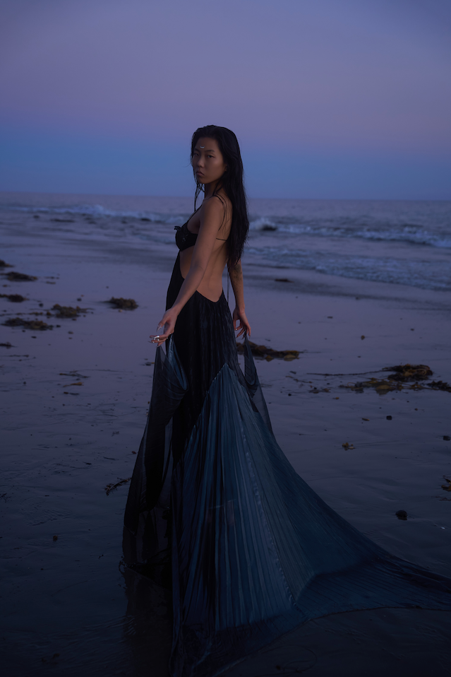 Mermaid Skin Gown in Whimsy Black