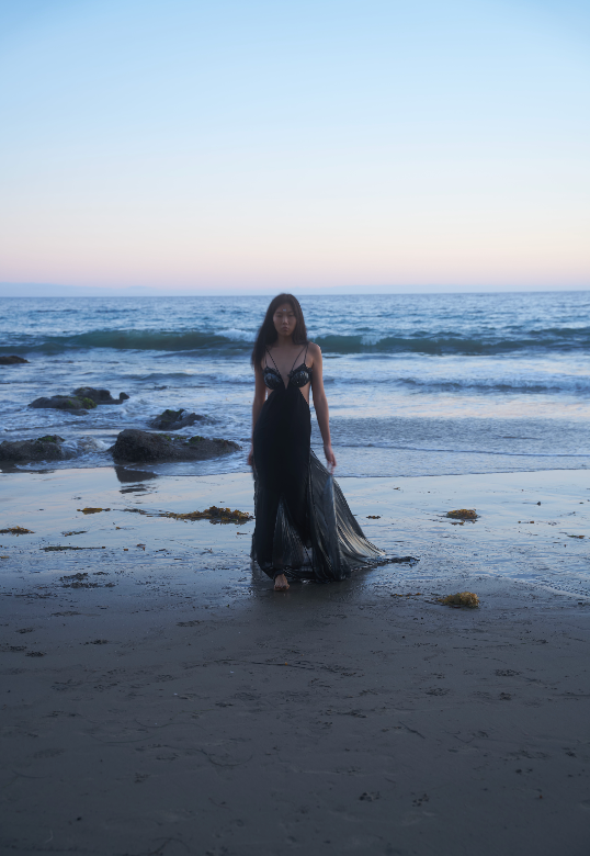 Mermaid Skin Gown in Whimsy Black