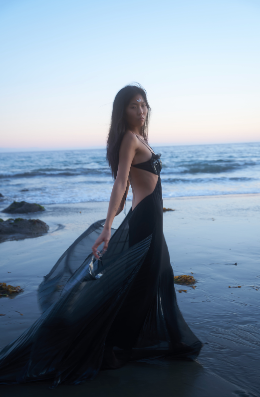 Mermaid Skin Gown in Whimsy Black
