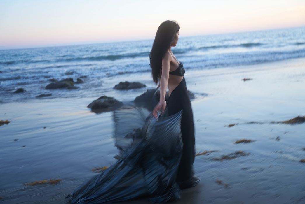 Mermaid Skin Gown in Whimsy Black