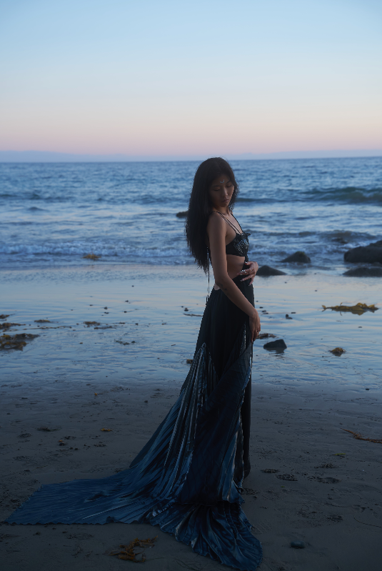 Mermaid Skin Gown in Whimsy Black
