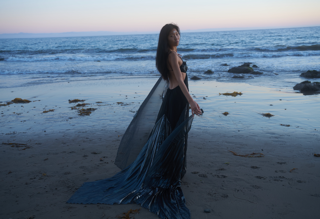 Mermaid Skin Gown in Whimsy Black