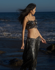 Sea Shell Top in Whimsy Black