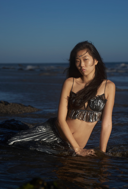 Sea Shell Top in Whimsy Black