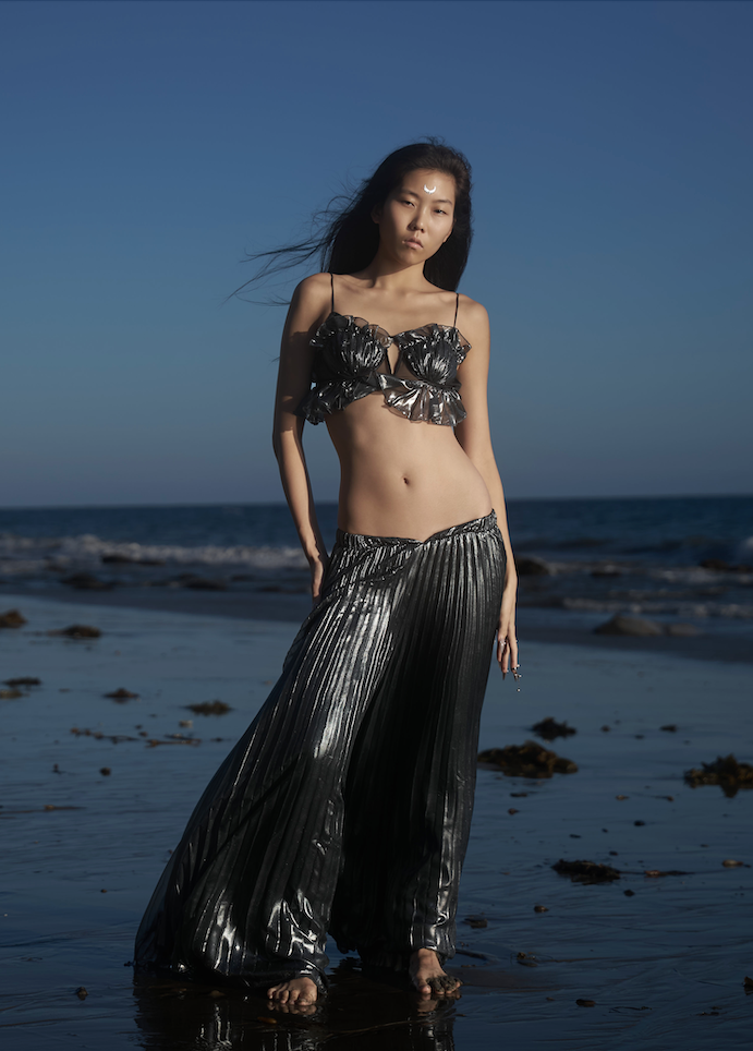 Sea Shell Top in Whimsy Black