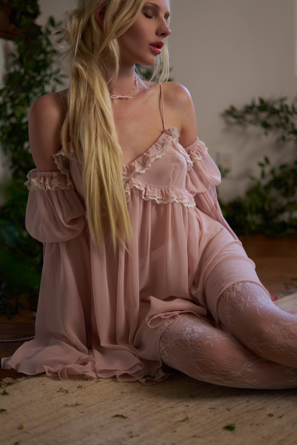 Sweet Nothings Mini Dress and Sleeves