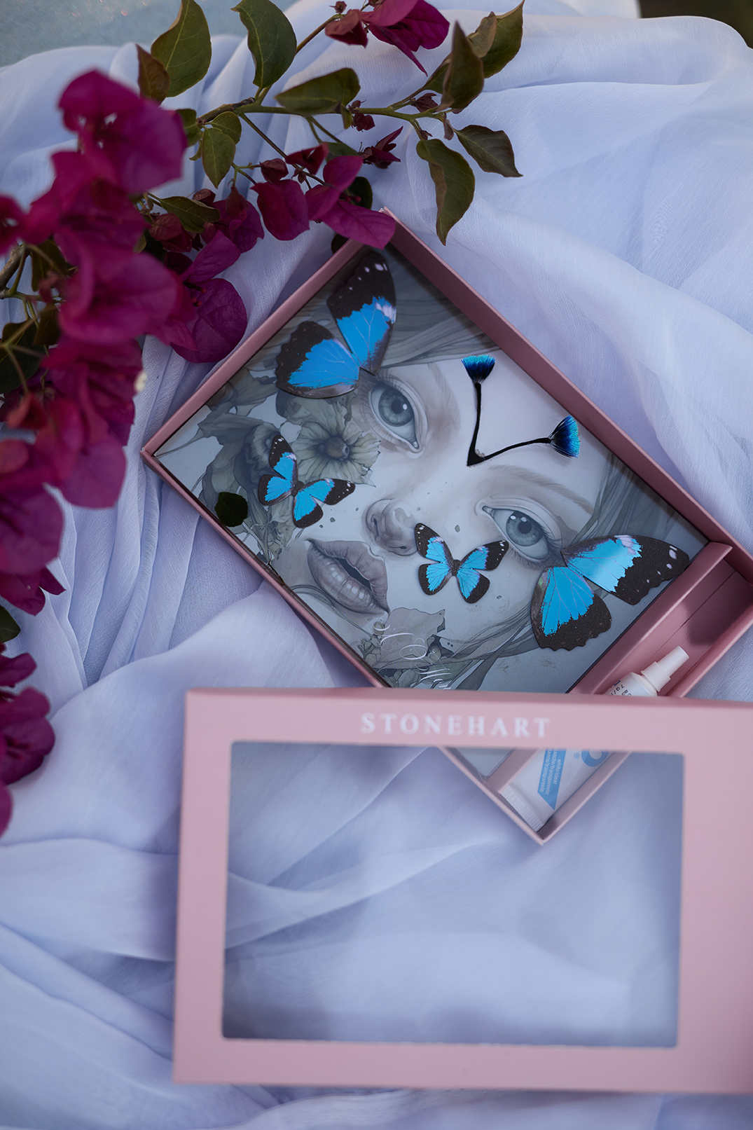 Blue Morpho Face Jewelry sample