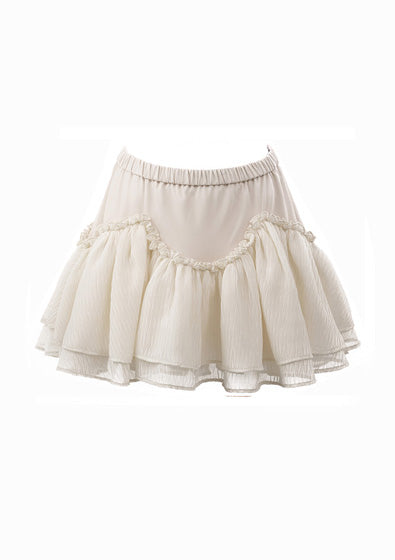 Ruffled Wave Mini Skirt