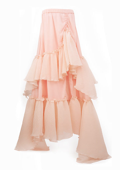 Ruffled Wave Maxi Skirt