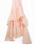 Ruffled Wave Maxi Skirt