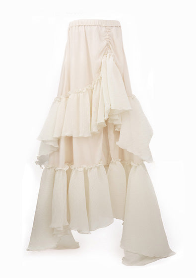 Ruffled Wave Maxi Skirt